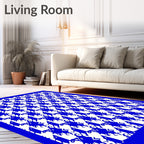 Classic Houndstooth Pattern Design Rug