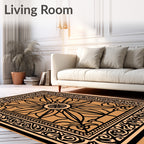 Intricate Floral Mandala Inspired Pattern Rug