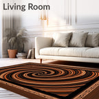 Trippy Swirl Pattern Rug