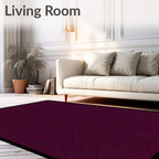Wavy Pink Black Abstract Pattern Rug