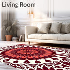 Ornate Floral Mandala Pattern Rug