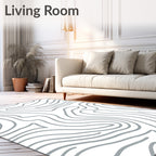 Abstract Organic Swirl Lines Rug