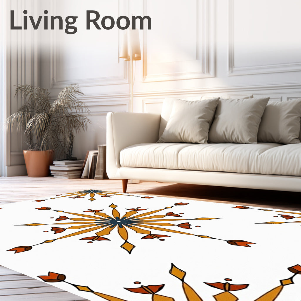 Sunburst Arrow Motif Rug