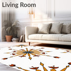 Sunburst Arrow Motif Rug
