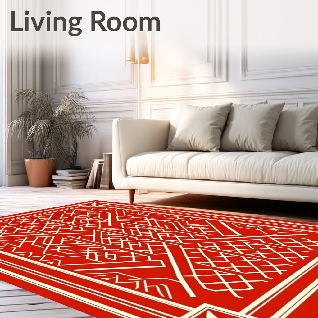 Bold Geometric Art Deco Design Rug