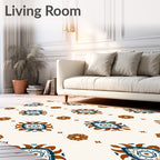 Geometric Medallion Tribal Pattern Rug