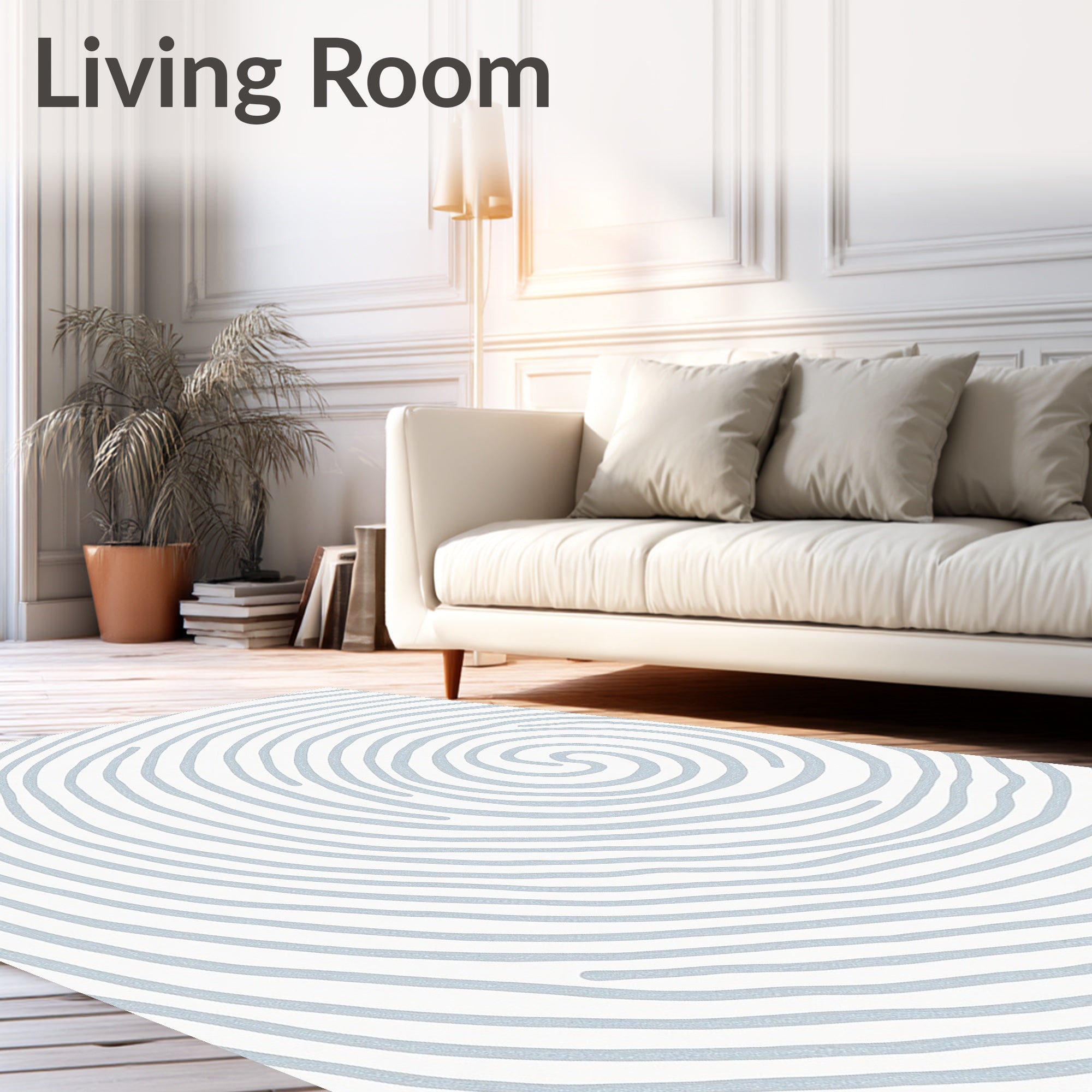Abstract Spiral Pattern Rug