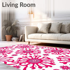 Bold Flower Sunburst Graphic Rug