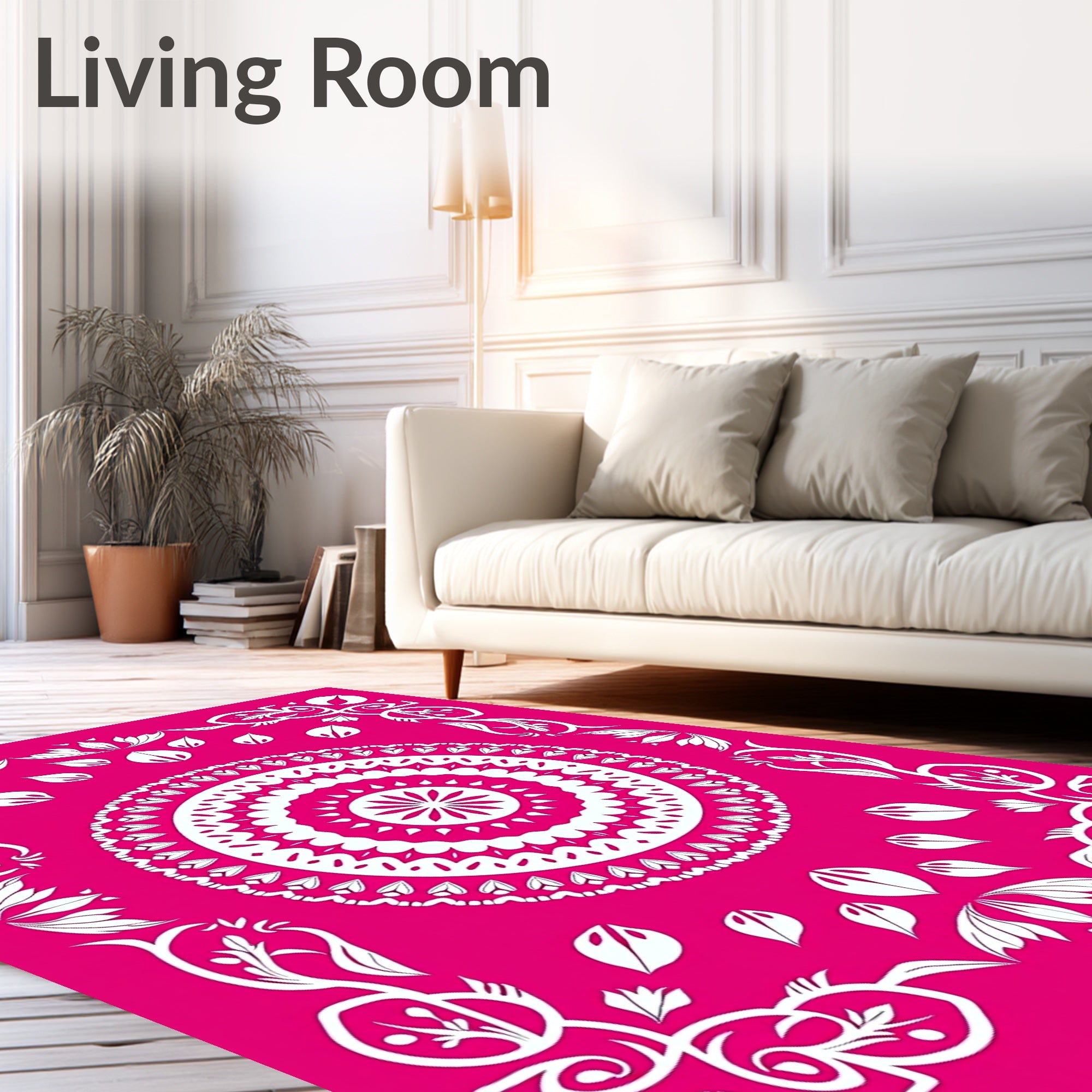 Radiant Floral Mandala Design Rug