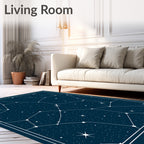 Celestial Constellation Pattern Rug