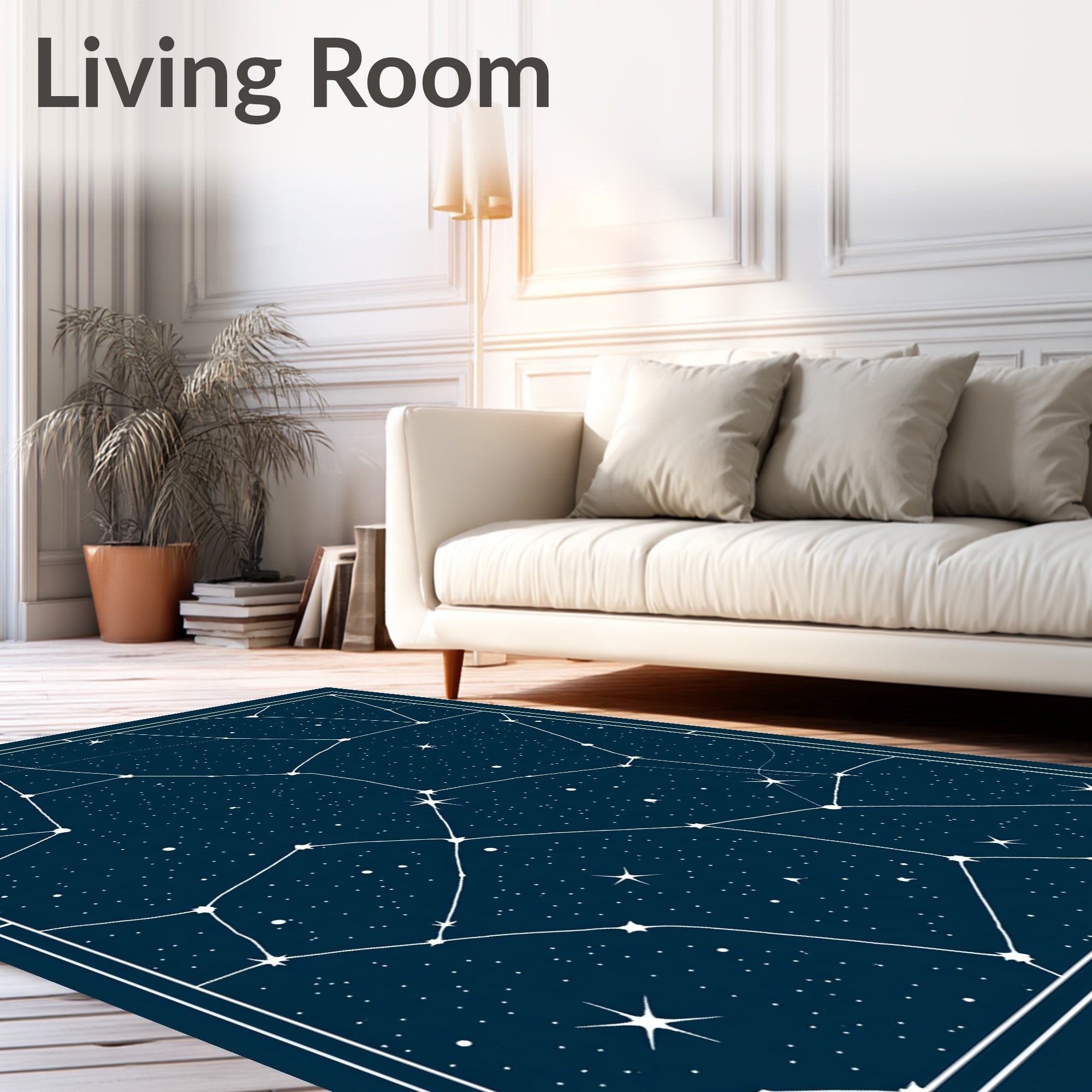 Celestial Constellation Pattern Rug