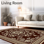 Ornate Floral Mandala Pattern Rug