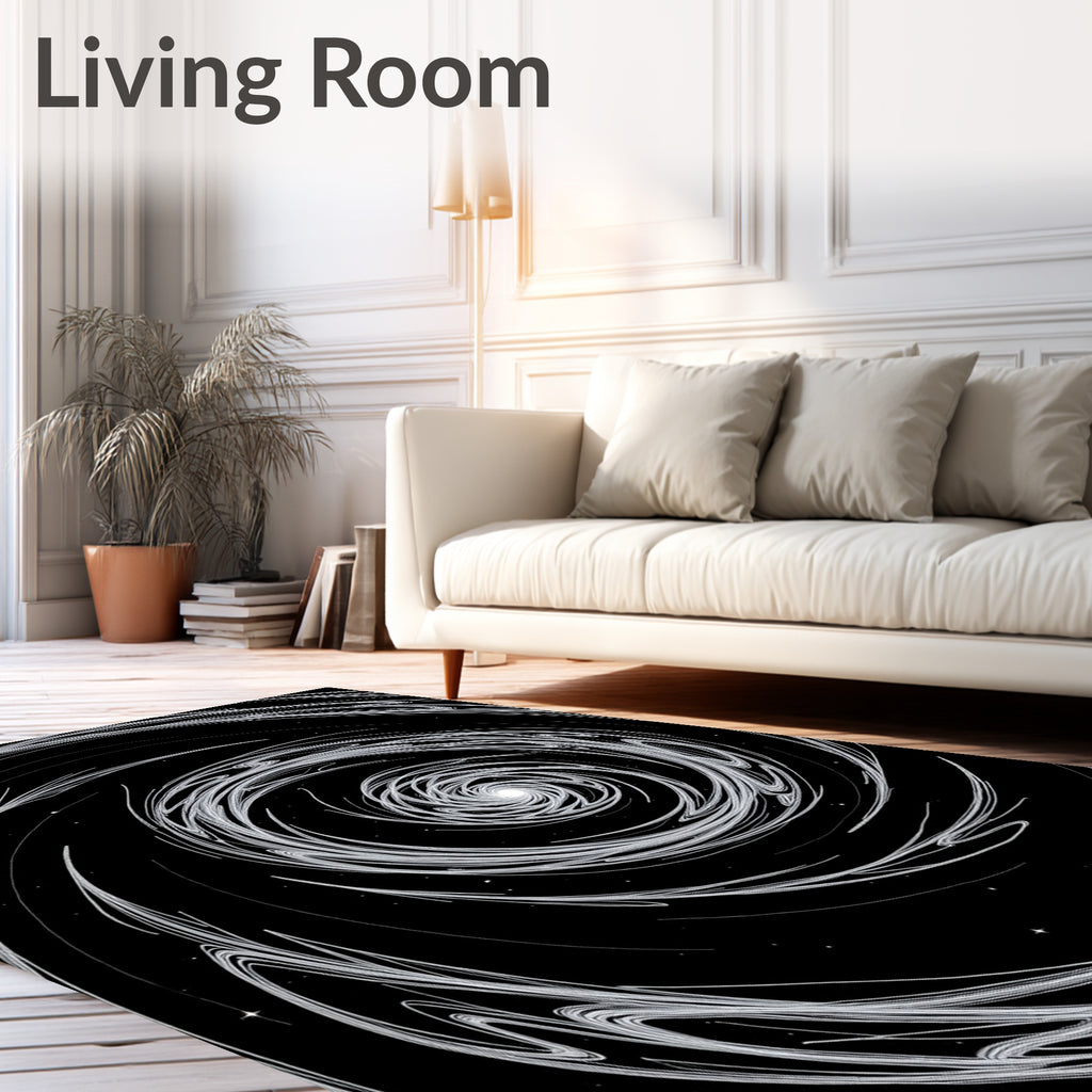 Abstract Swirl Galaxy Pattern Rug