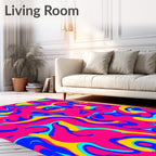 Vibrant Abstract Swirl Pattern Rug