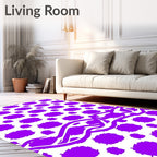 Purple Textured Cloud Pattern Rug