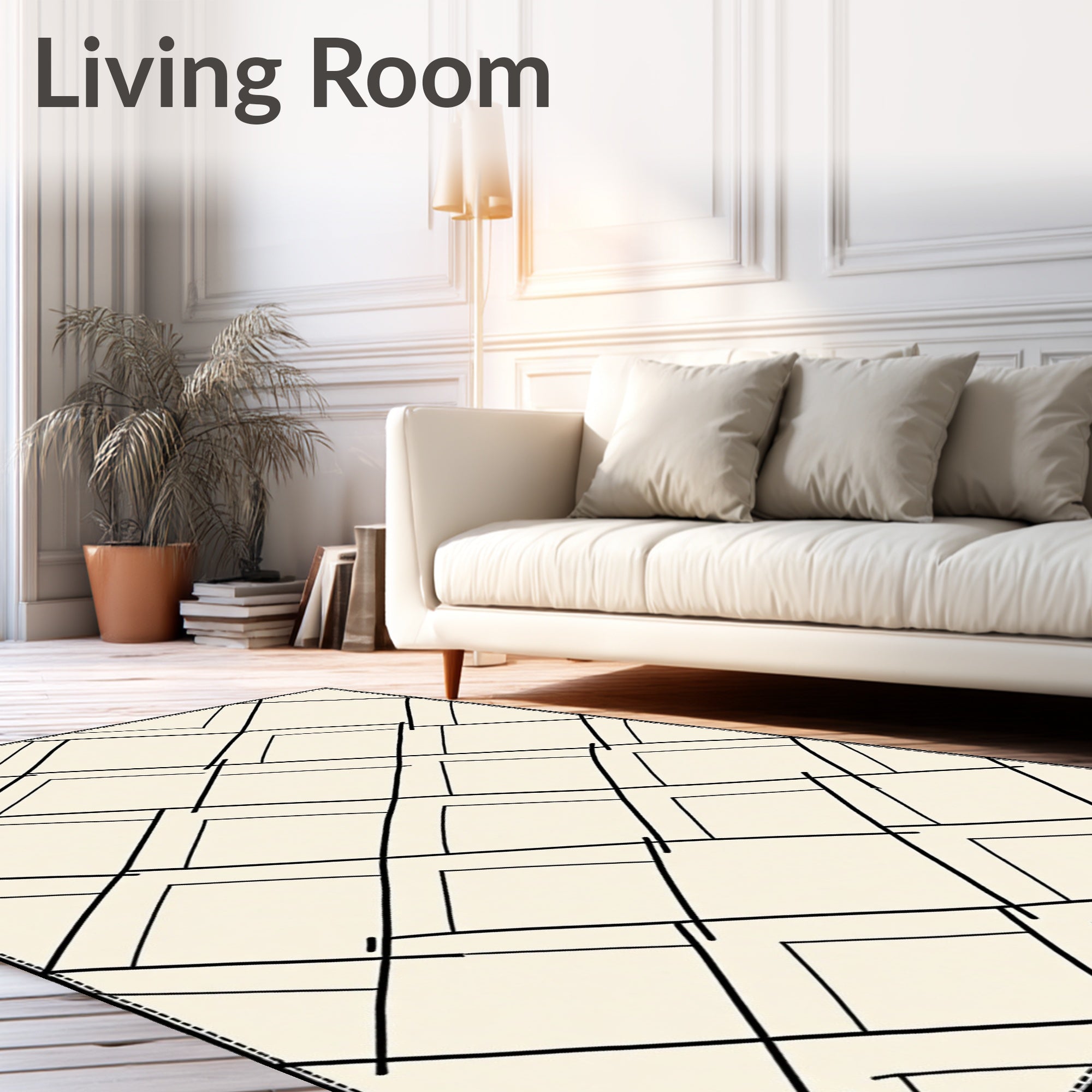 Overlapping Diamond Stripe Pattern Rug