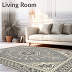 Ornate Floral Mandala Patterned Rug