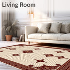 Geometric Floral Pattern Traditional Rug