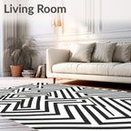 Abstract Geometric Maze Pattern Rug