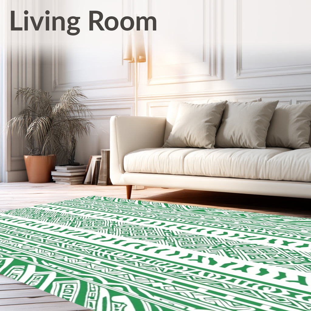 Geometric Tribal Stripe Design Rug