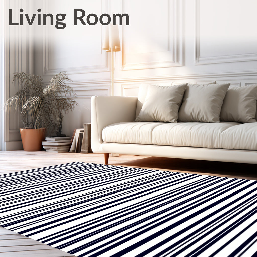 Classic Horizontal Line Pattern Rug
