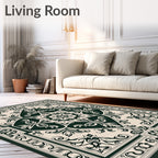 Classic Floral Scrollwork Vintage Design Rug