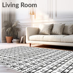 Abstract Grid Pattern Design Rug