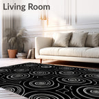 Bold Swirls Abstract Pattern Design Rug