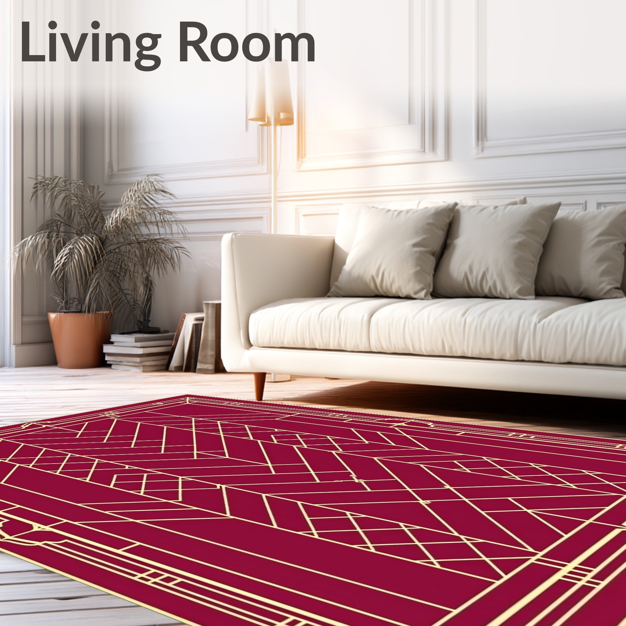 Art Deco Geometric Pattern Rug