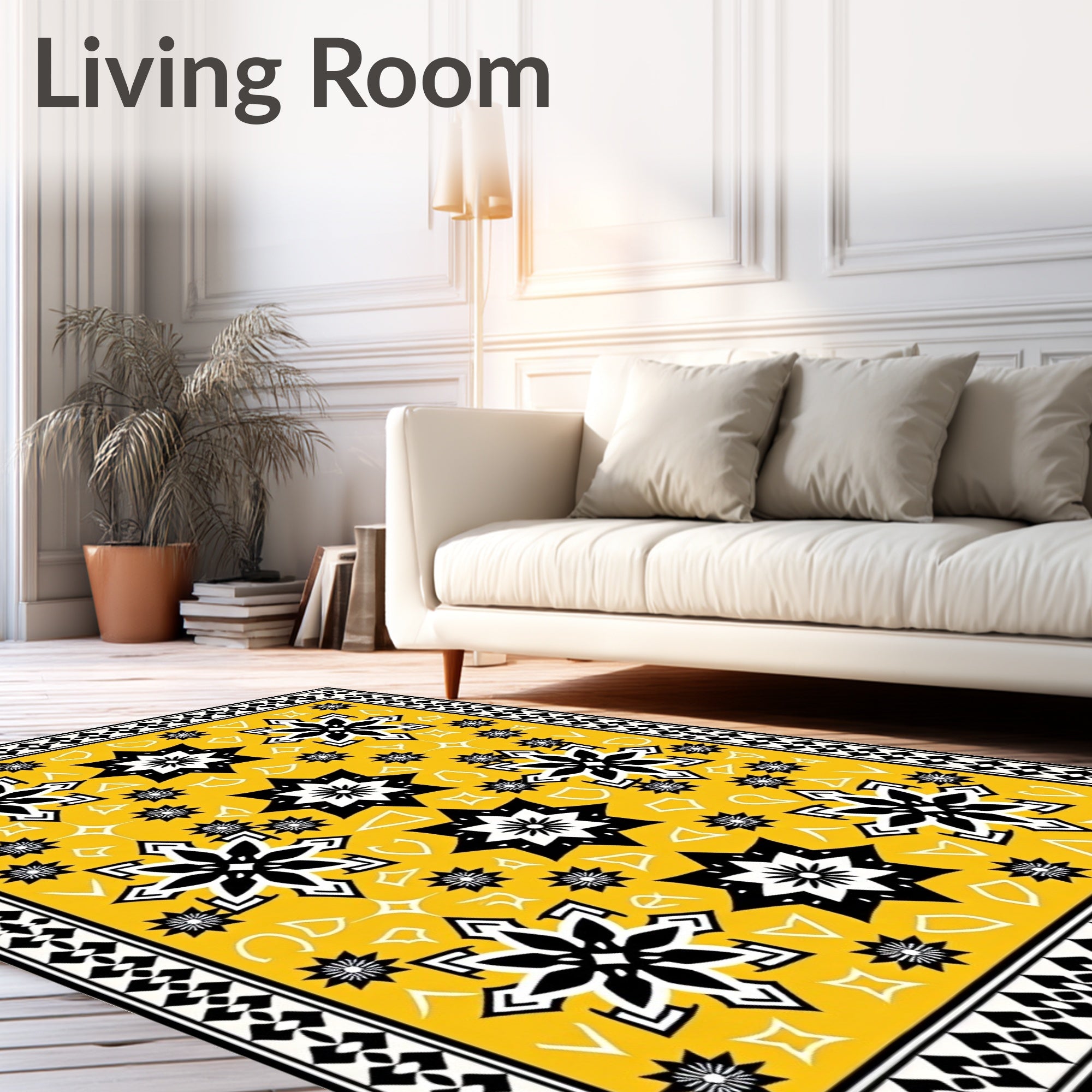 Bold Starburst Geometric Pattern Rug
