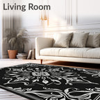Art Nouveau Floral Symmetry Design Rug
