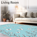 Whimsical Butterflies Vines Design Rug
