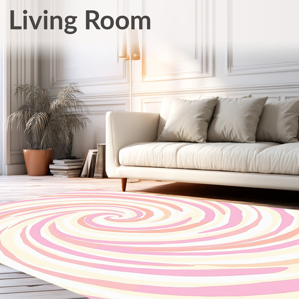 Pastel Swirl Pattern Rug
