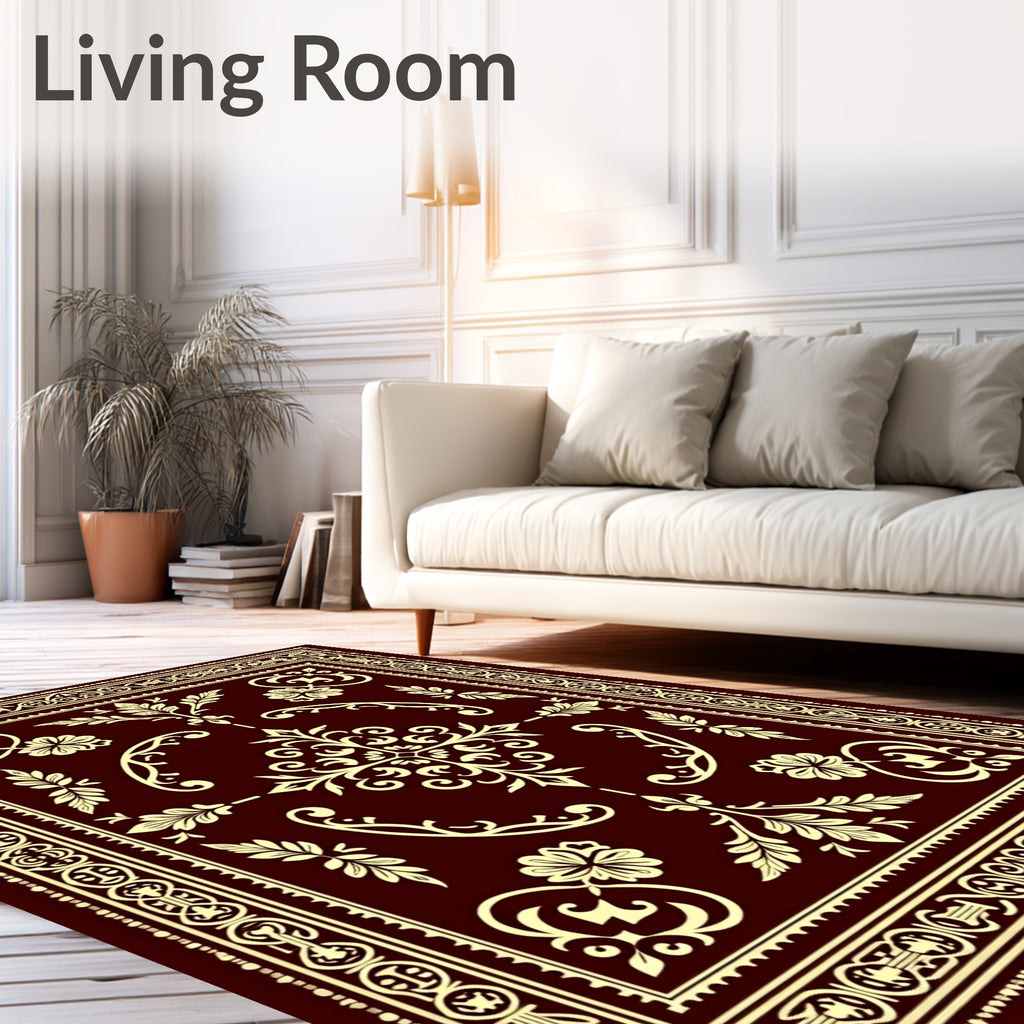Classic Floral Scrollwork Medallion Rug