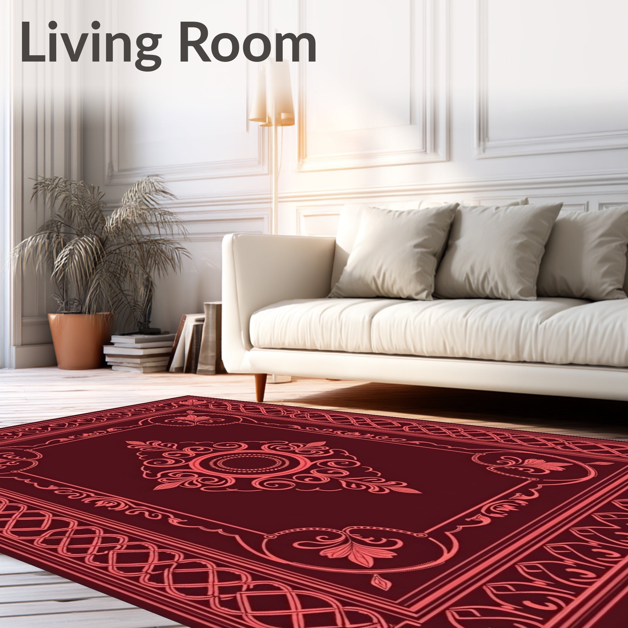 Intricate Floral Geometric Filigree Rug