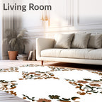 Ornate Floral Vine Pattern Rug