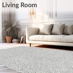 Labyrinth Pattern Abstract Geometric Design Rug