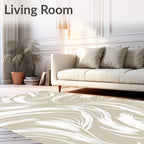 Abstract Swirl Brushstroke Pattern Rug
