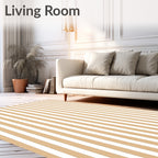 Neutral Stripe Pattern Design Rug