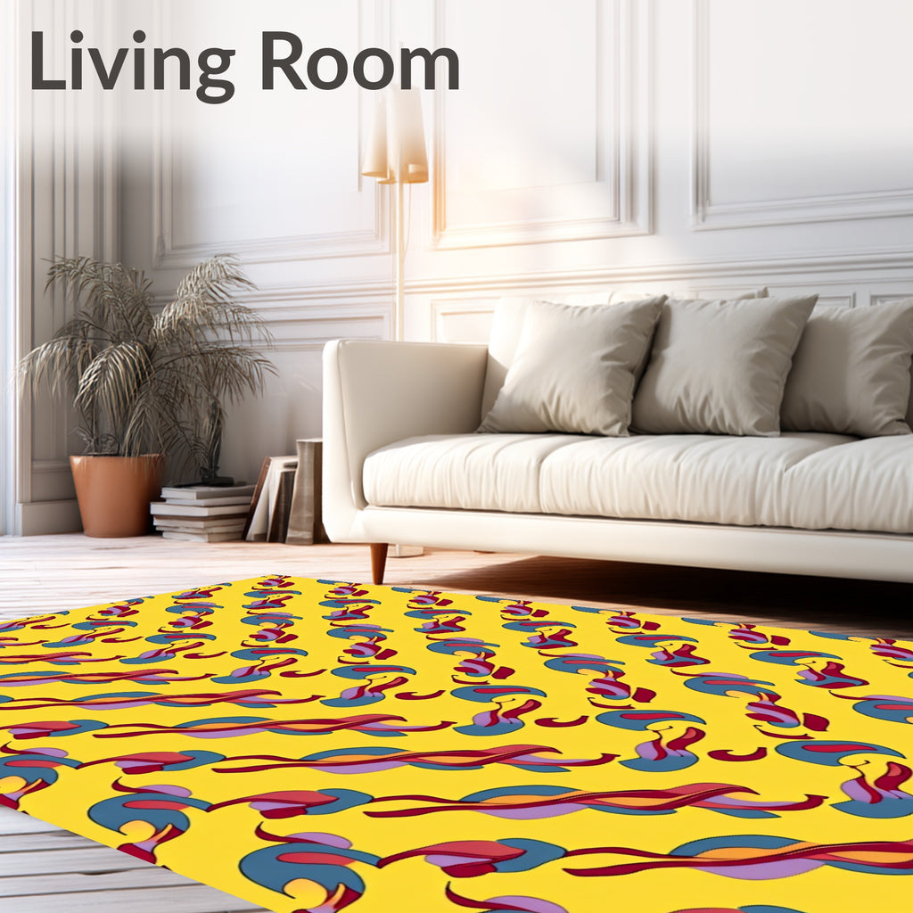 Abstract Swirl Pattern Design Rug