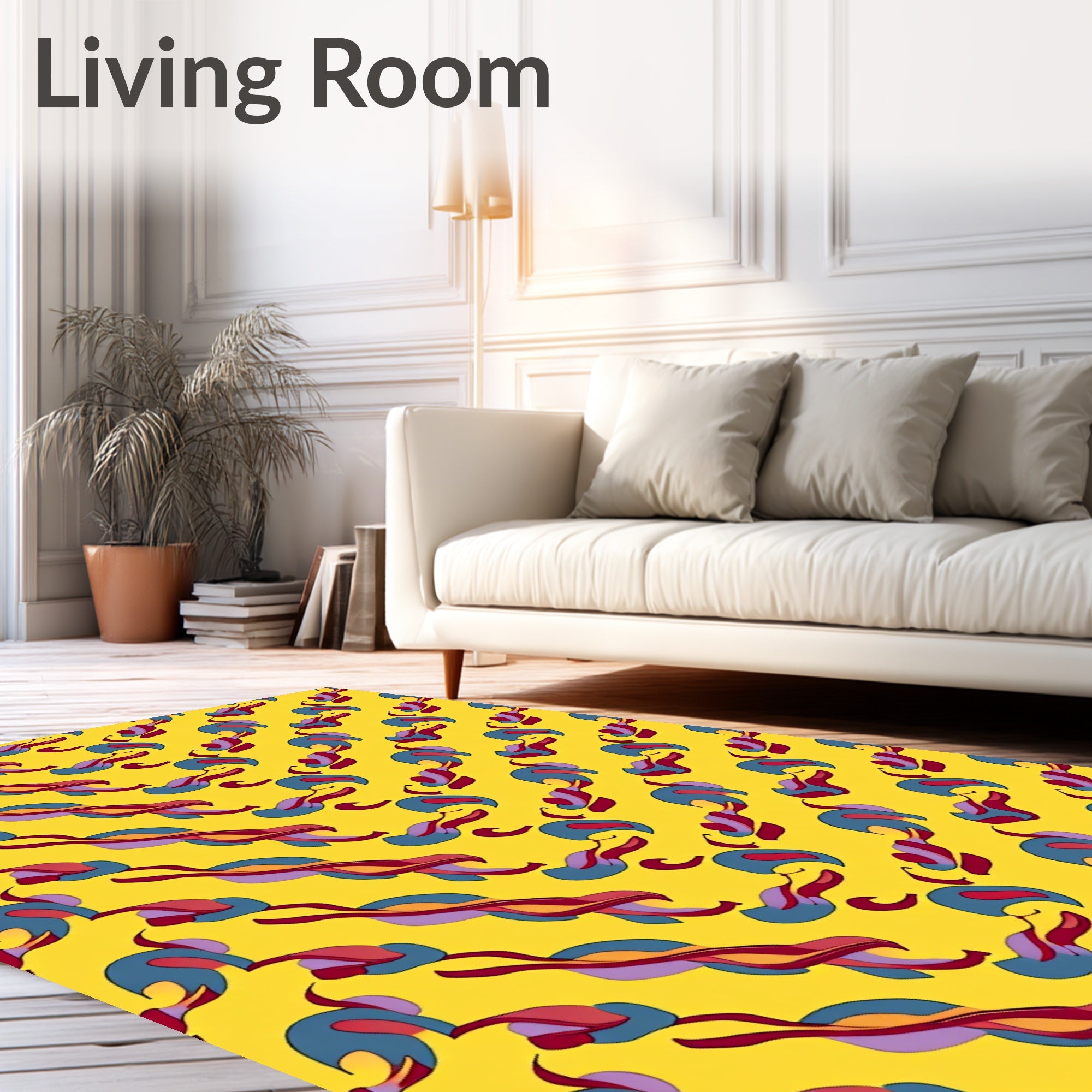 Abstract Swirl Pattern Design Rug