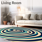Tidal Swirl Abstract Design Rug