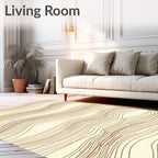 Abstract Wavy Stripe Pattern Rug