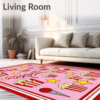 Popcorn Stars Playful Pattern Rug