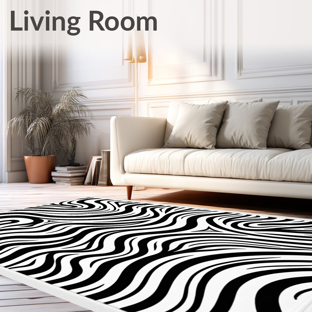 Bold Zebra Stripe Pattern Rug