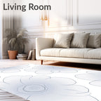 Light Blue Gradient Floral Pattern Rug