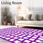 Abstract Geometric Wave Pattern Rug
