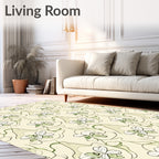 Floral Whimsical Organic Pattern Rug