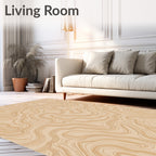Desert Topographic Contour Lines Pattern Rug