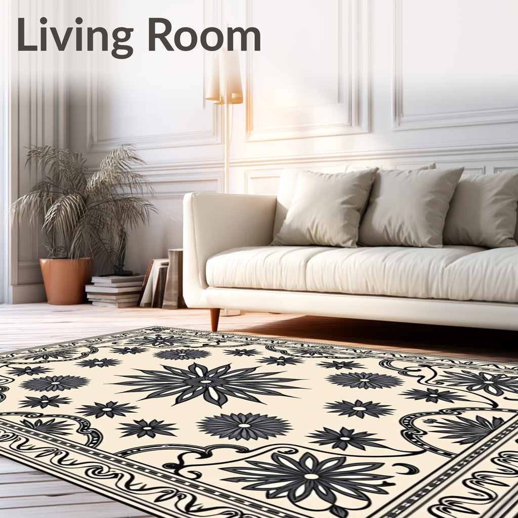 Ornate Floral Pattern Rug